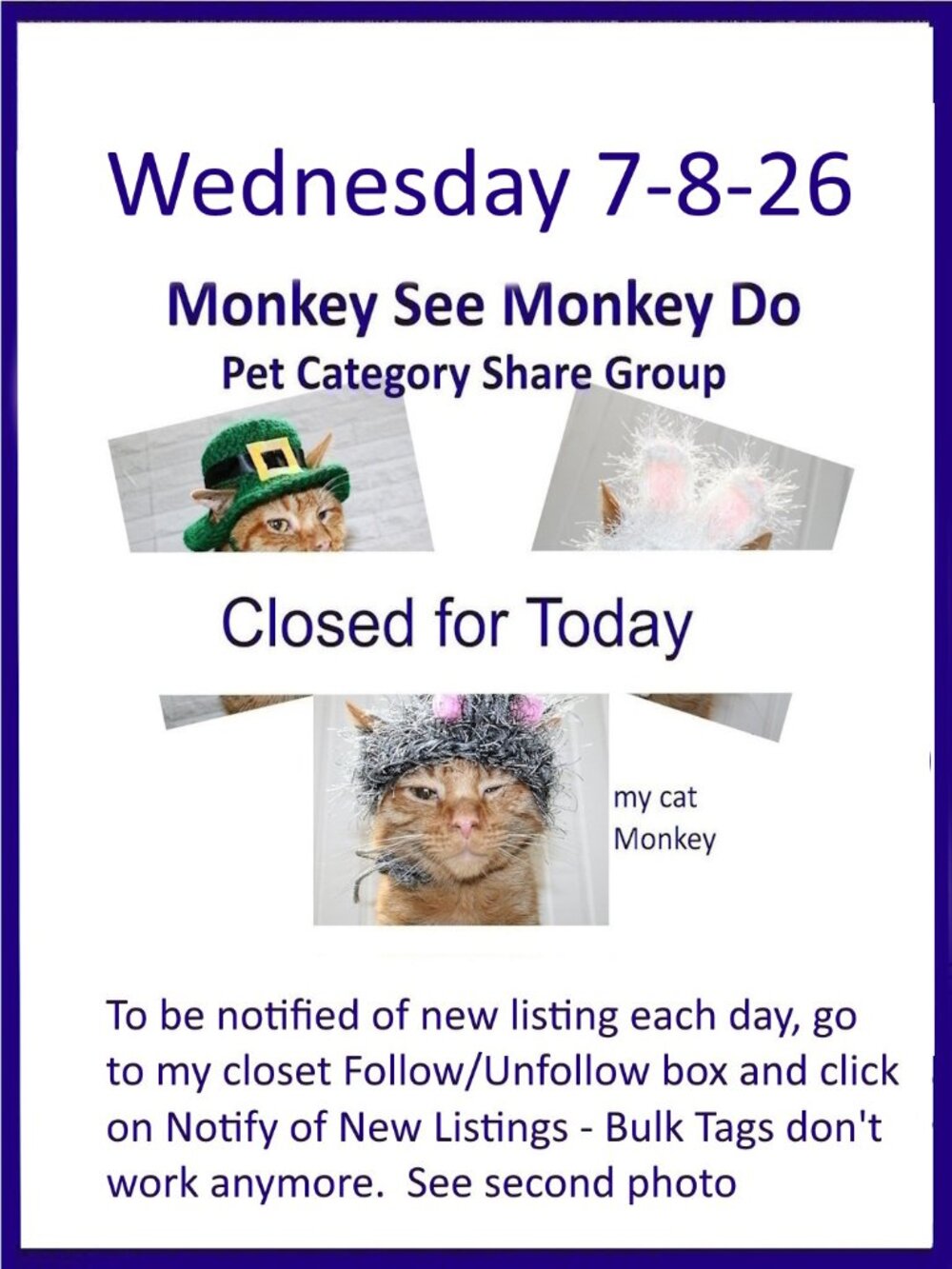 Wednesday 7-8-26 Dog Cat Small Animal Pet Share Discussion Group
